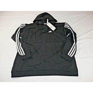 Adidas Essentials Black 3-Stripes Maternity Hoodie Women's Size Small GS8615 NWT
